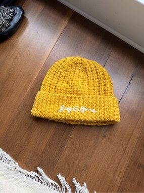 rag & bone Mustard Yellow Knit Beanie